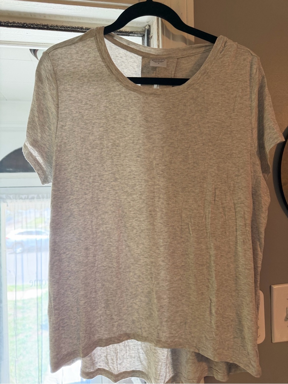 Athleta | Move With Ease Crewneck Ribbed Tee in Light Heather
